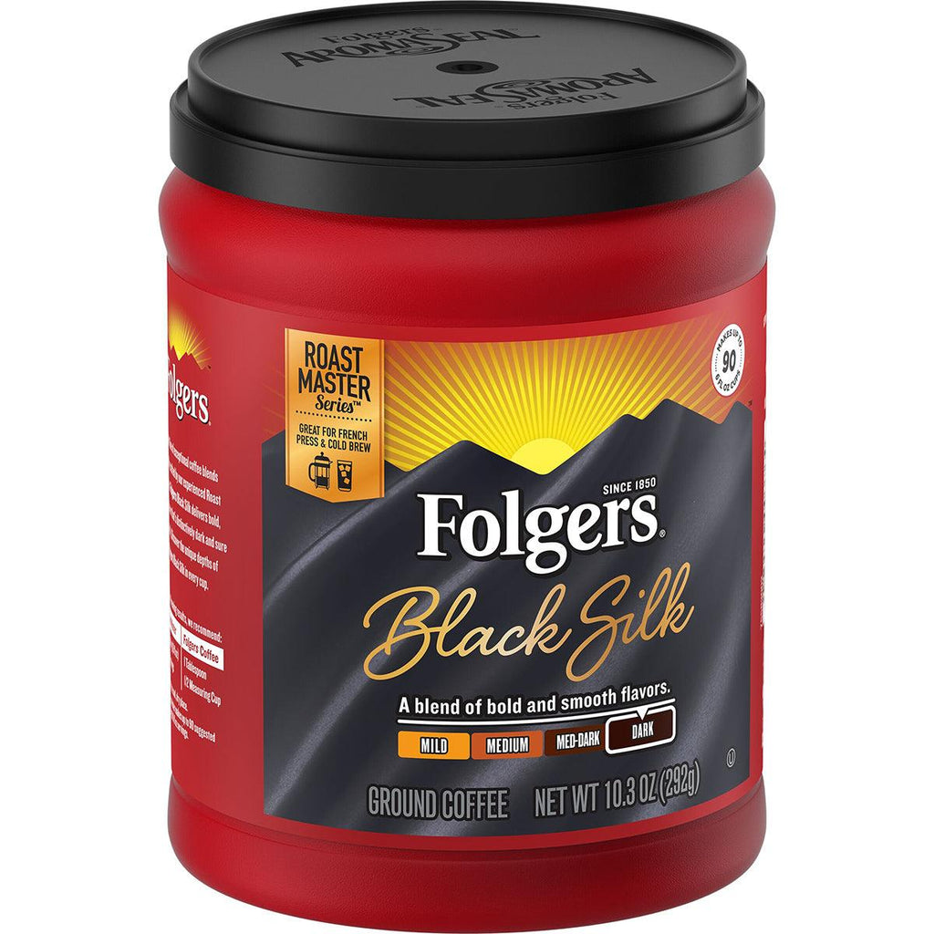 Folgers Black Silk Coffee 9.06oz - Seabra Foods Online