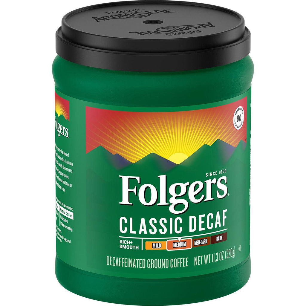 Folgers Classic Decaf Coffee 9.6oz - Seabra Foods Online