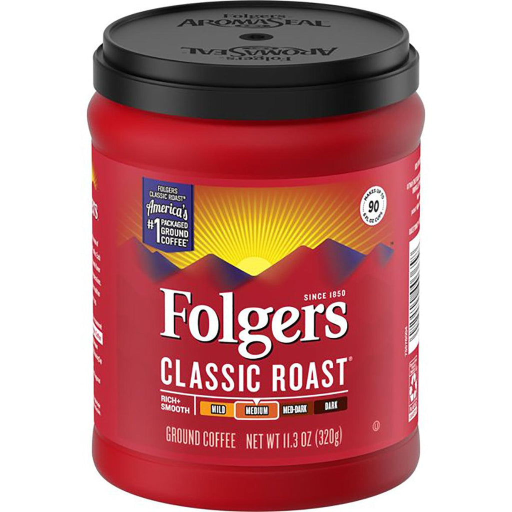 Folgers Classic Roast Coffee 9.06oz - Seabra Foods Online