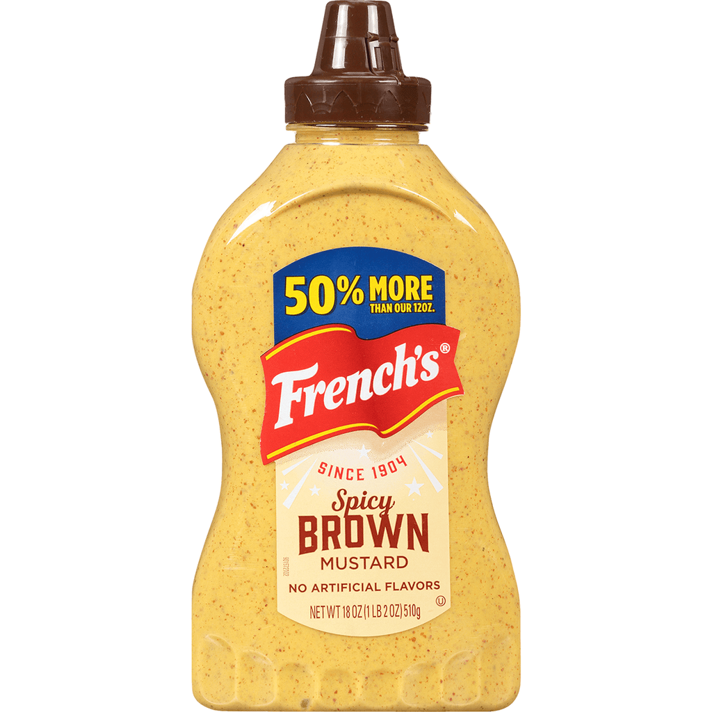 Frenchs Spicy Brown Mustard 18oz - Seabra Foods Online