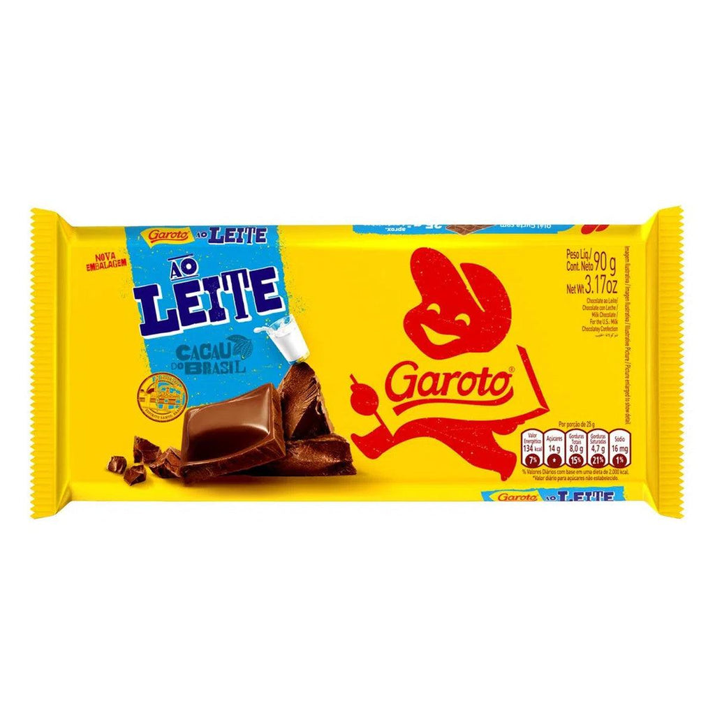 Garoto Tablete Chocolate ao Leite 3.16oz - Seabra Foods Online