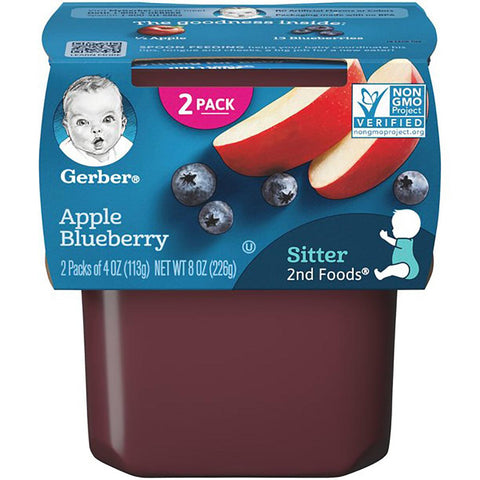 Gerber 2nd Foods Apple Blue.Punch 3.5oz - Seabra Foods Online