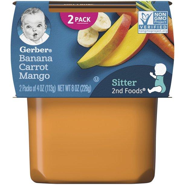Gerber 2nd Stg Ban/Carrot/Mango 2pk - Seabra Foods Online