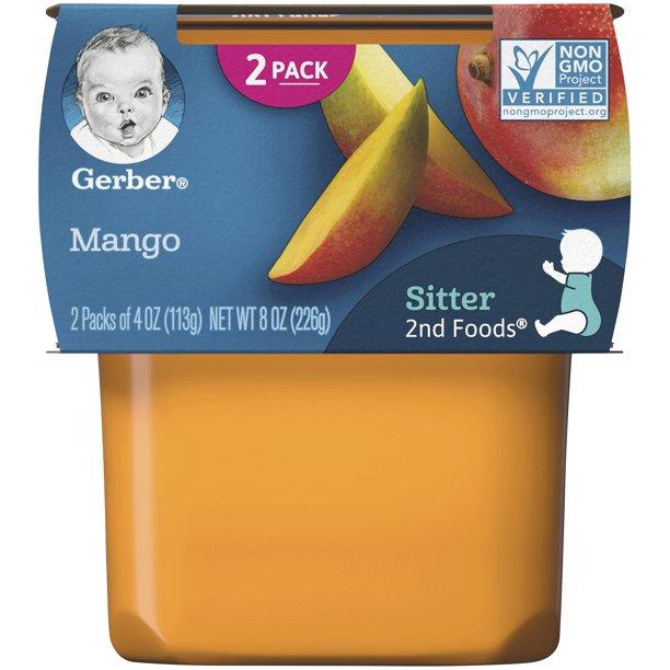 Gerber 2nd Stg Mango St. Sitter 2pk - Seabra Foods Online