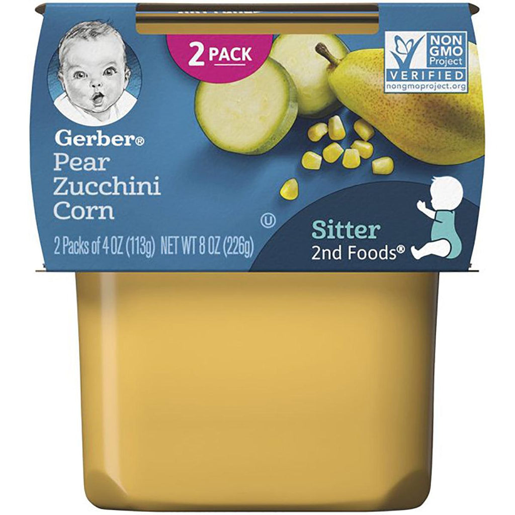 Gerber 2nd Stg Peach/Zuchini/Corn 2pk - Seabra Foods Online