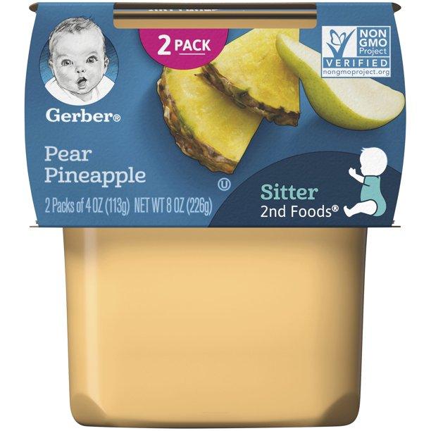 Gerber 2nd Stg Pear/Pineapple 2pk - Seabra Foods Online