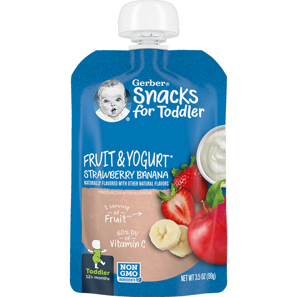 Gerber Toddler Straw/Banana Yog. 3.5oz - Seabra Foods Online