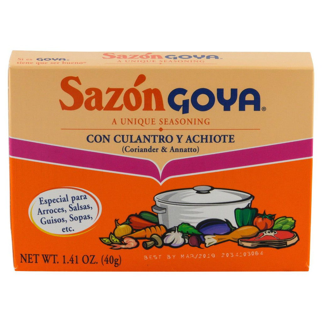 Goya Coriander+Annato Sazon 1.41oz - Seabra Foods Online
