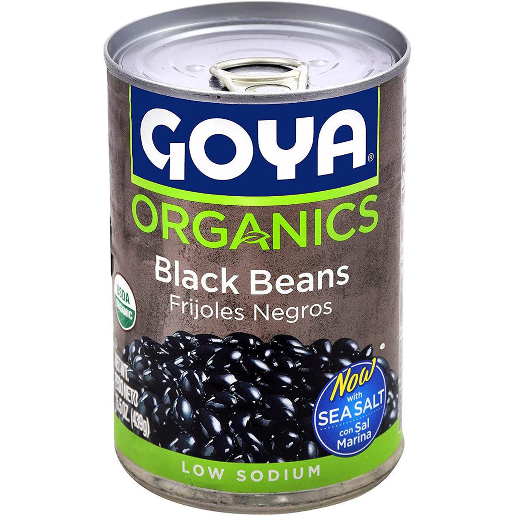 Goya Organic LS Black Beans 15.5oz - Seabra Foods Online