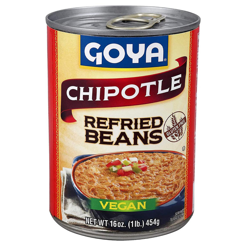 Goya Refried Beans Chipotle 16oz - Seabra Foods Online