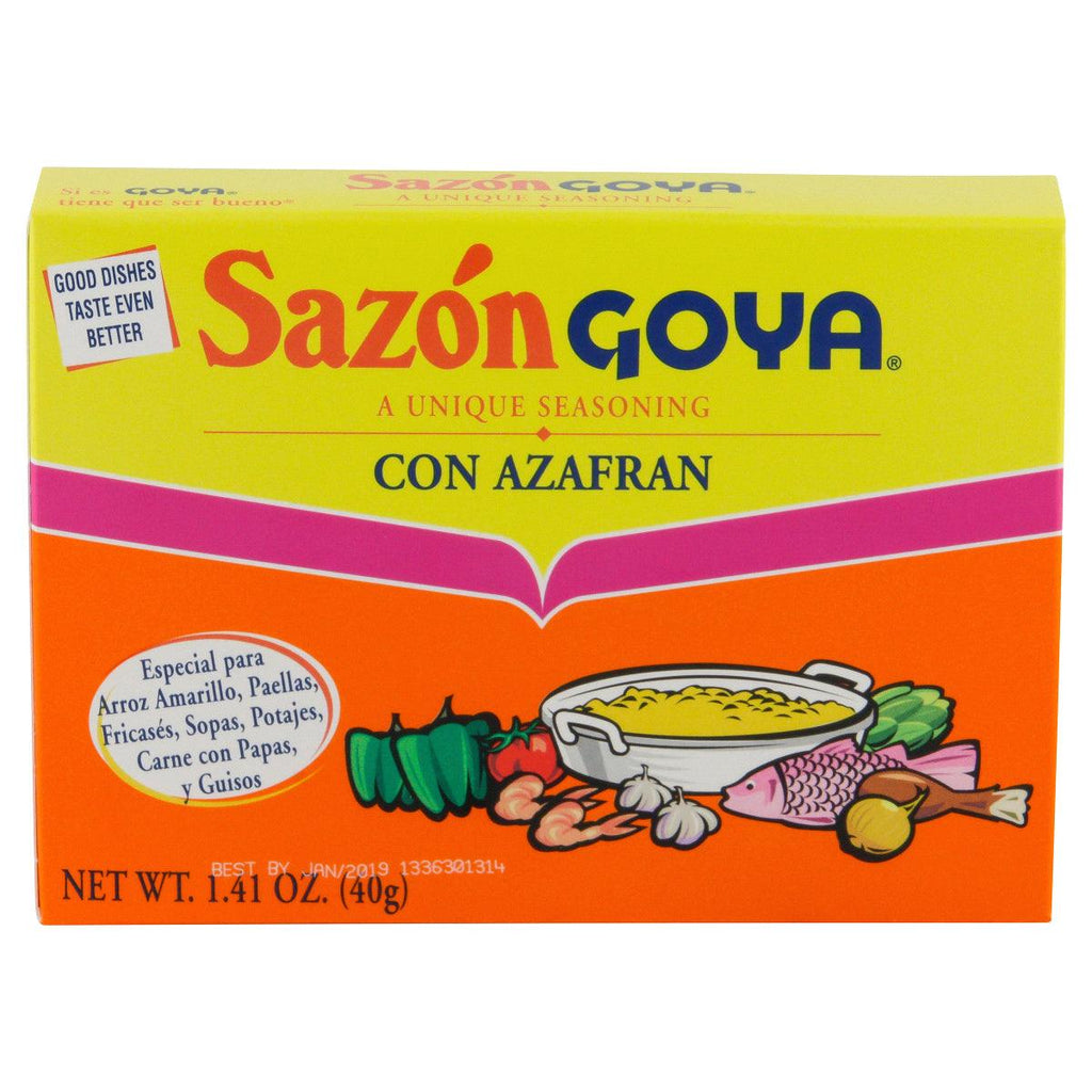 Goya Sazon Azafran 1.41oz - Seabra Foods Online