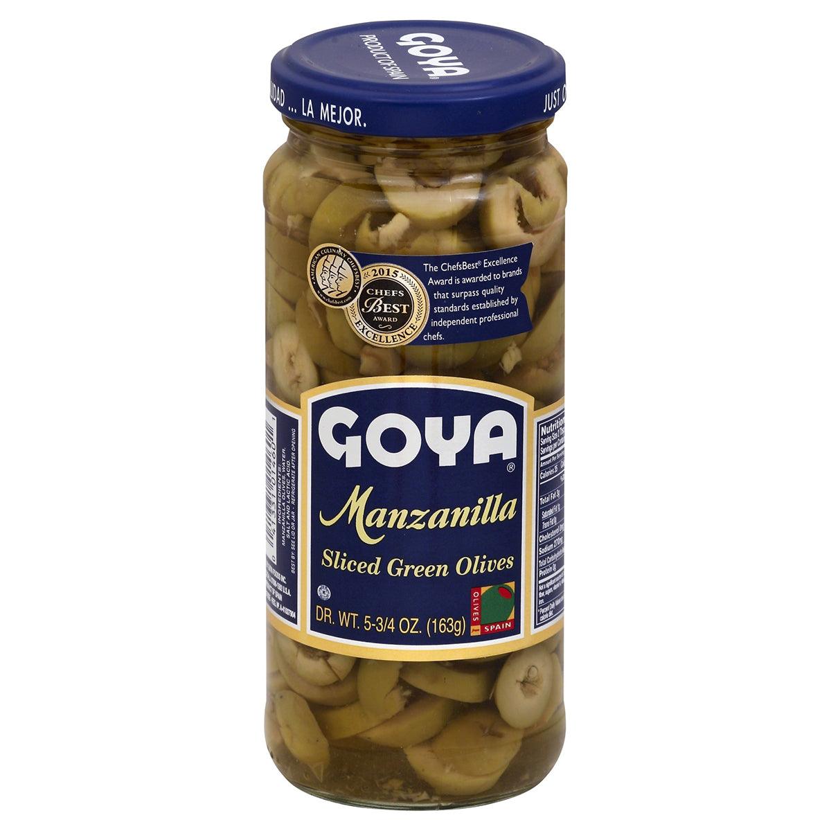 Azeitona Verde Fatiada Goya 163g | Seabra Foods Online