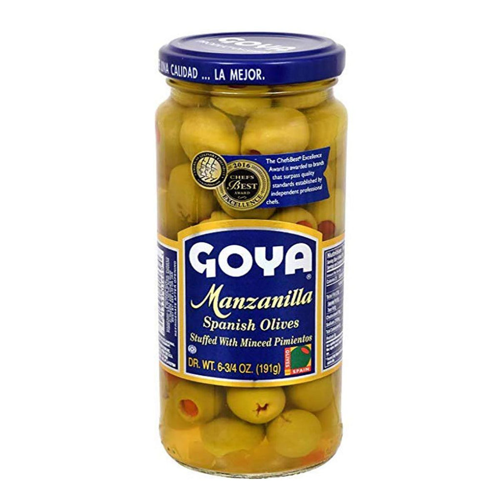 Goya Stuffed Manzanilla Olives 6.75oz - Seabra Foods Online