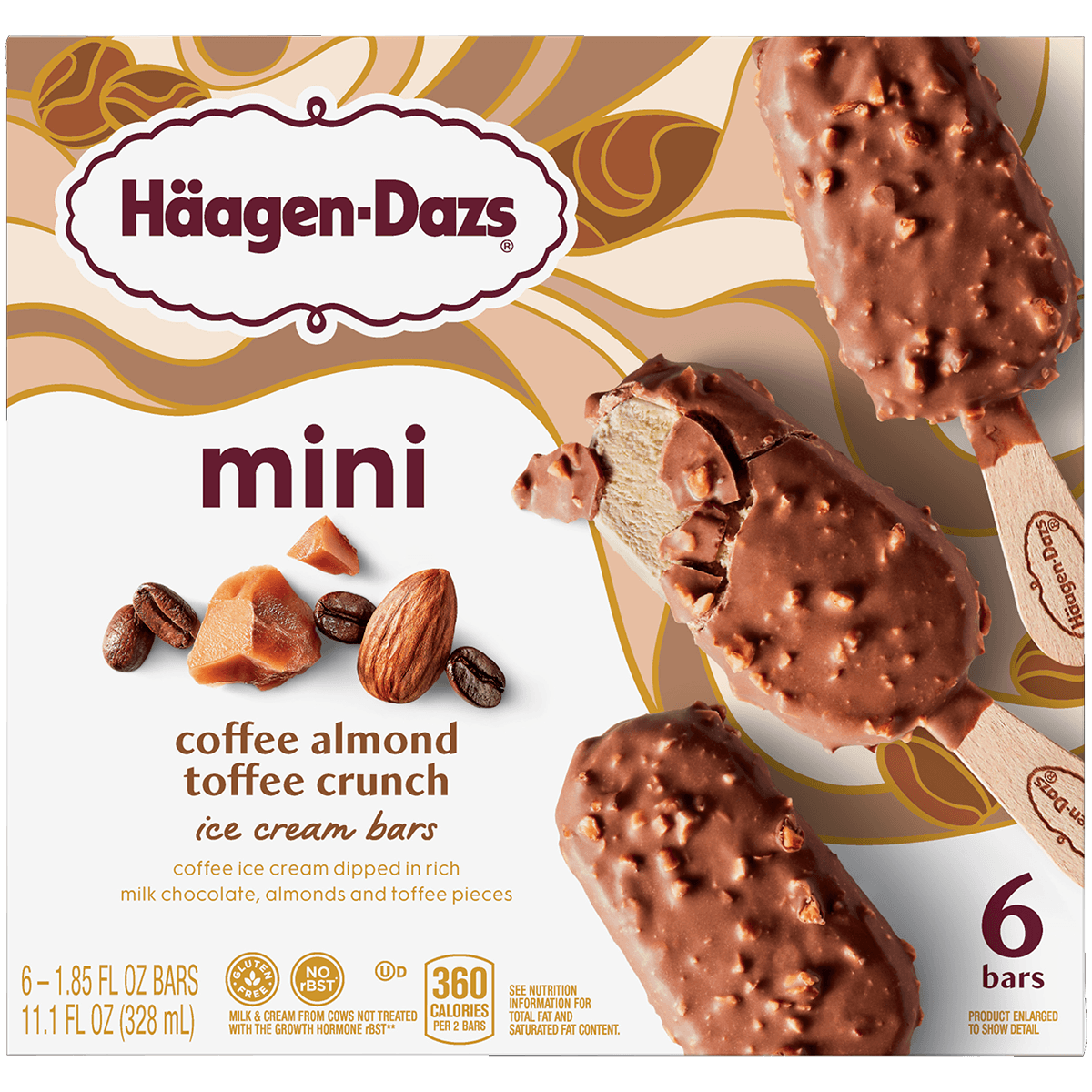 Barra de Sorvete Café e Amêndoa Häagen-Dazs 6un | Seabra Foods Online