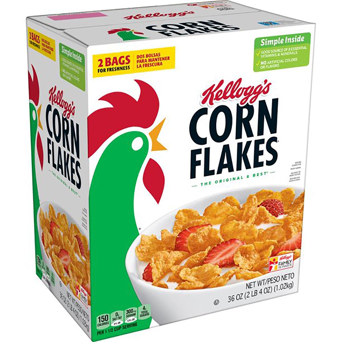 Kellogg's Corn Flakes Breakfast Cereal, 2 pk.