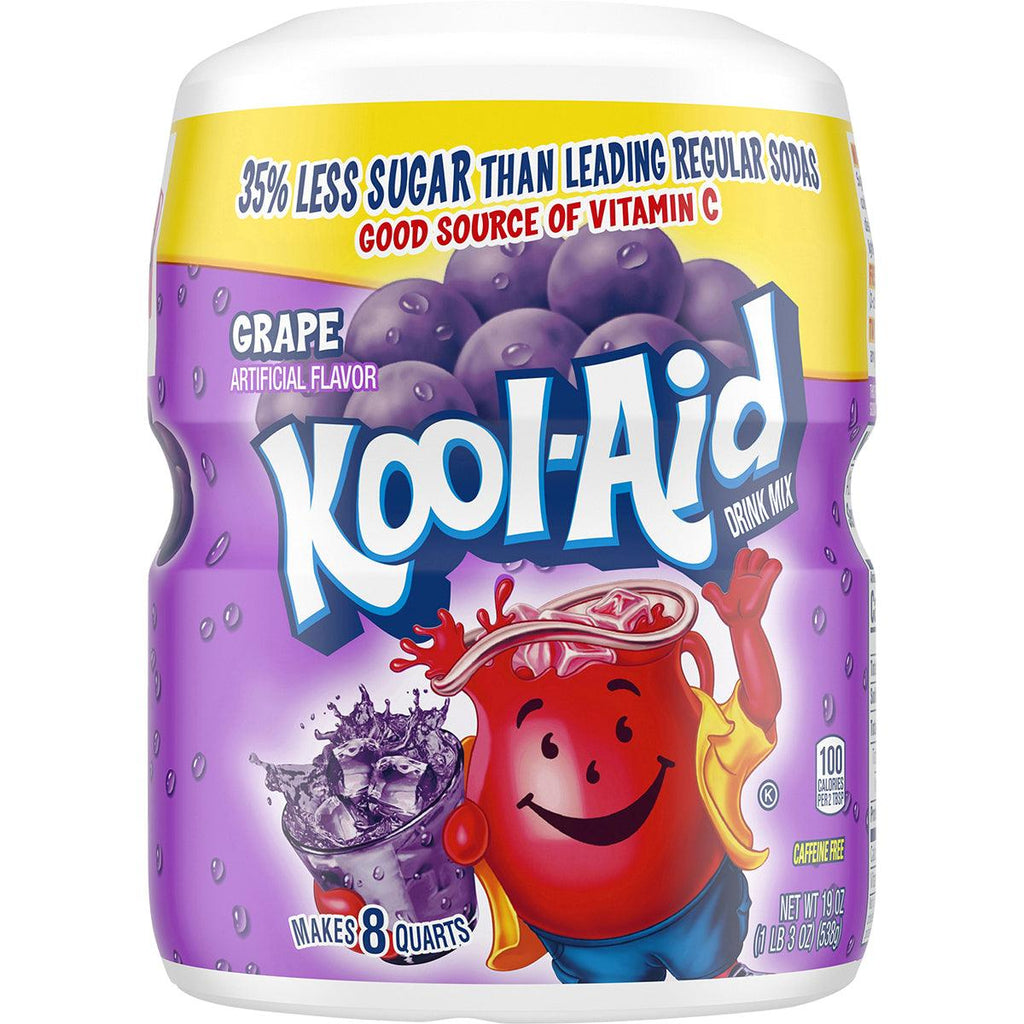 Kool Aid Grape Drink Mix 19oz - Seabra Foods Online