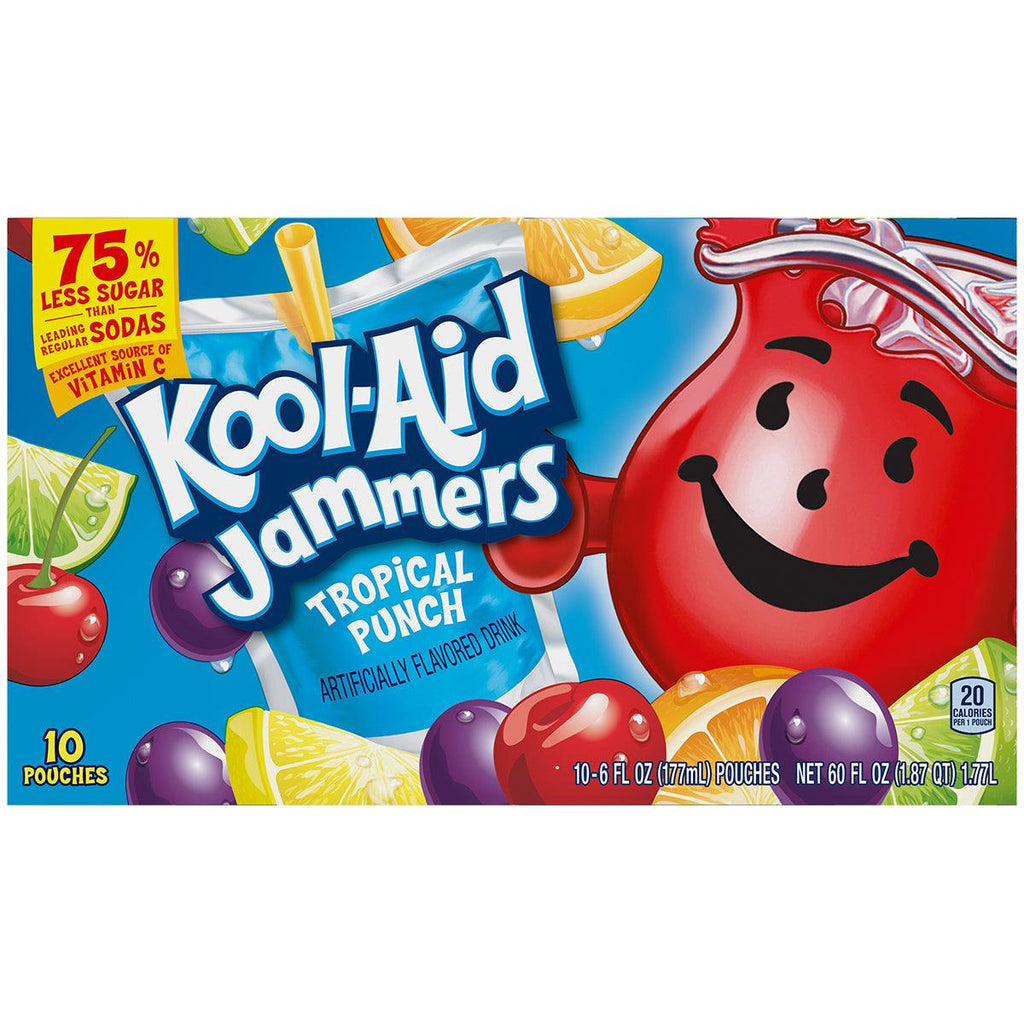 Kool-Aid Jammers Trop.Punch 10pk - Seabra Foods Online