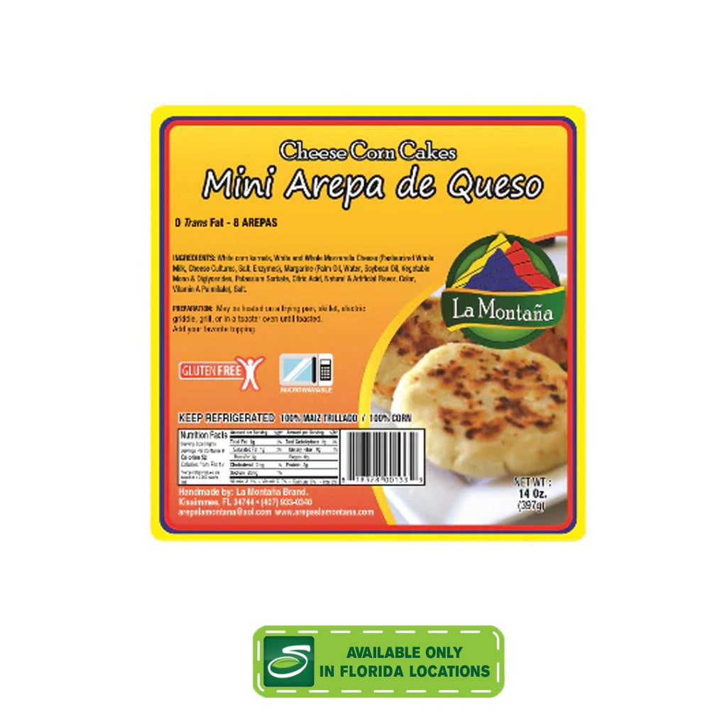 La Montana Mini Arepas de Queso 14oz - Seabra Foods Online