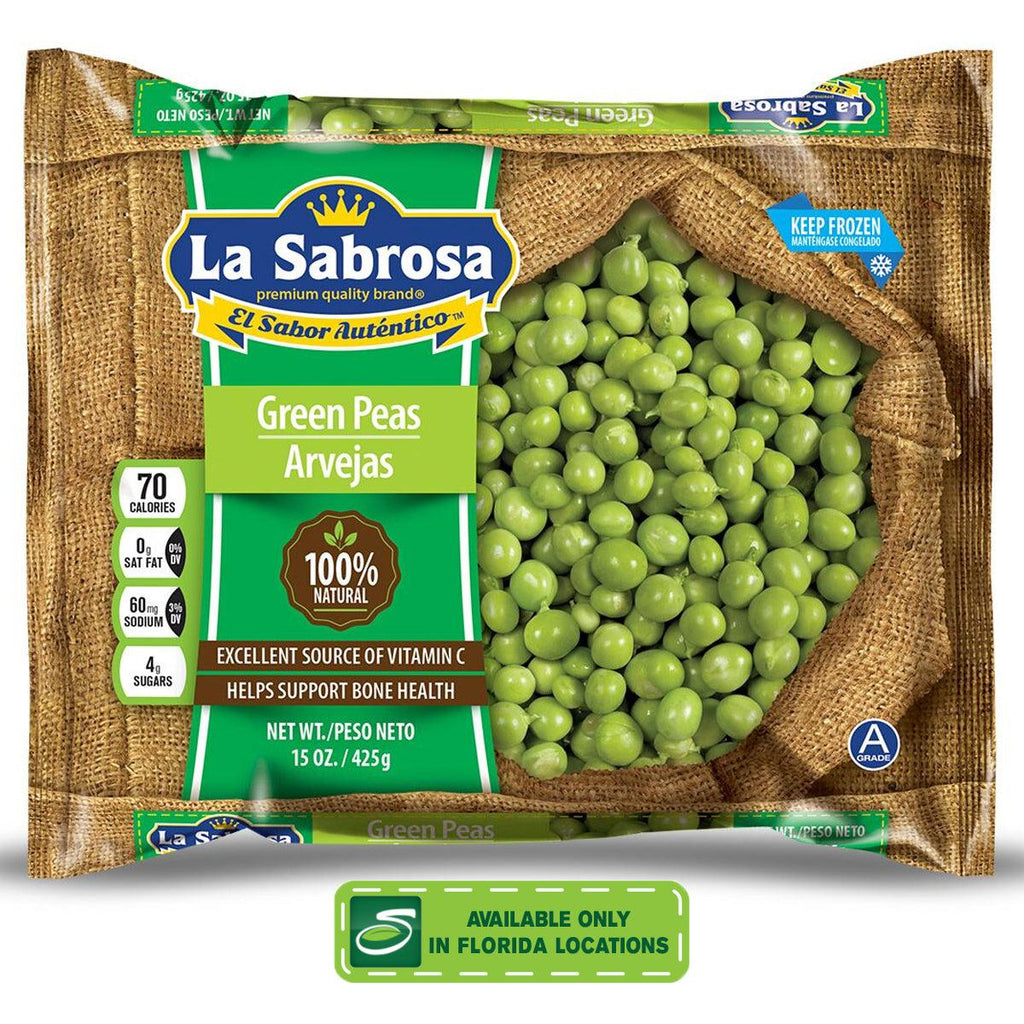 La Sabrosa Green Peas 15oz - Seabra Foods Online