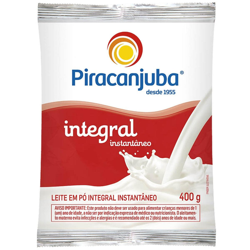 Leite em Pó Integral Piracanjuba 400g - Seabra Foods Online