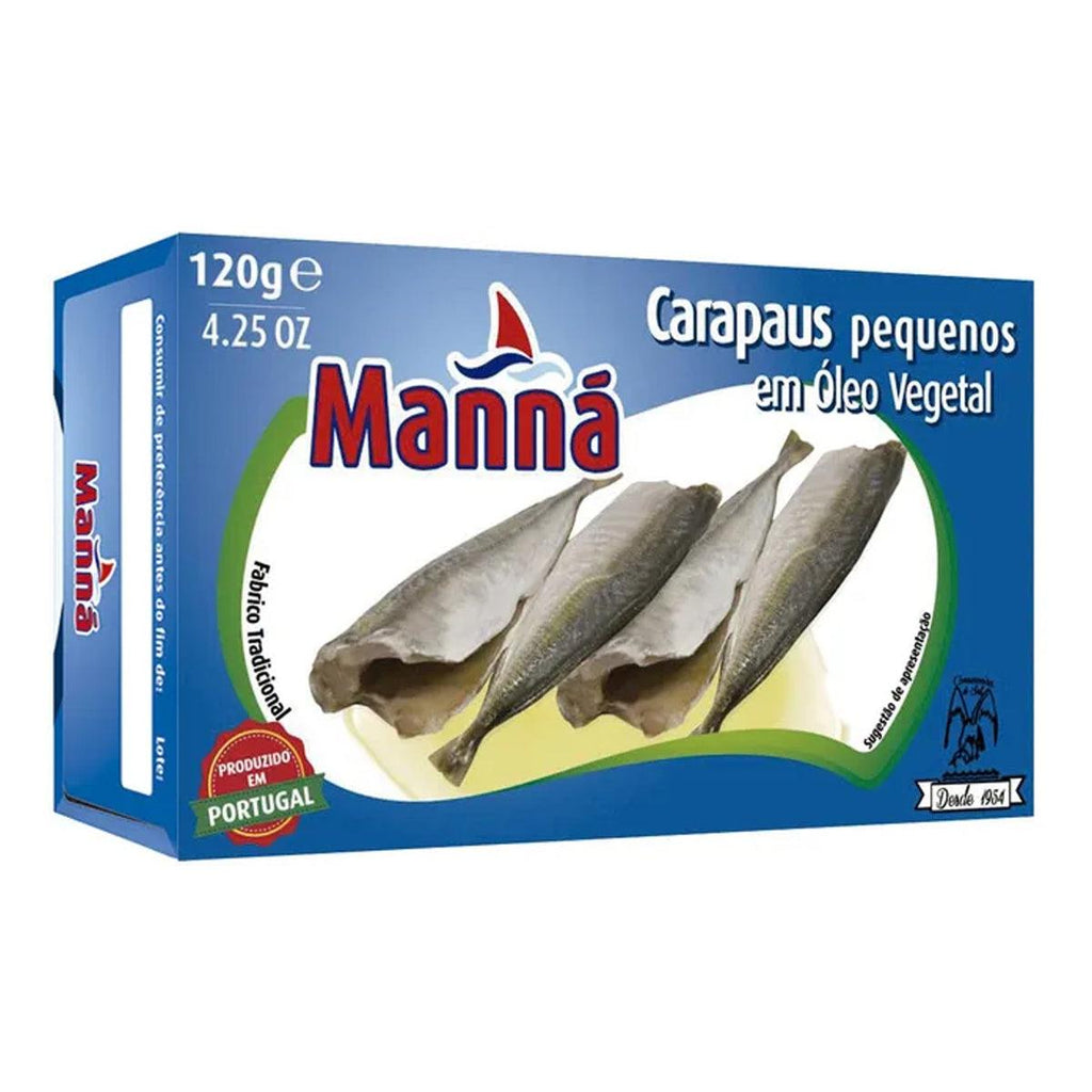 Manna Carapaus em Oleo Vegetal 4.25oz - Seabra Foods Online