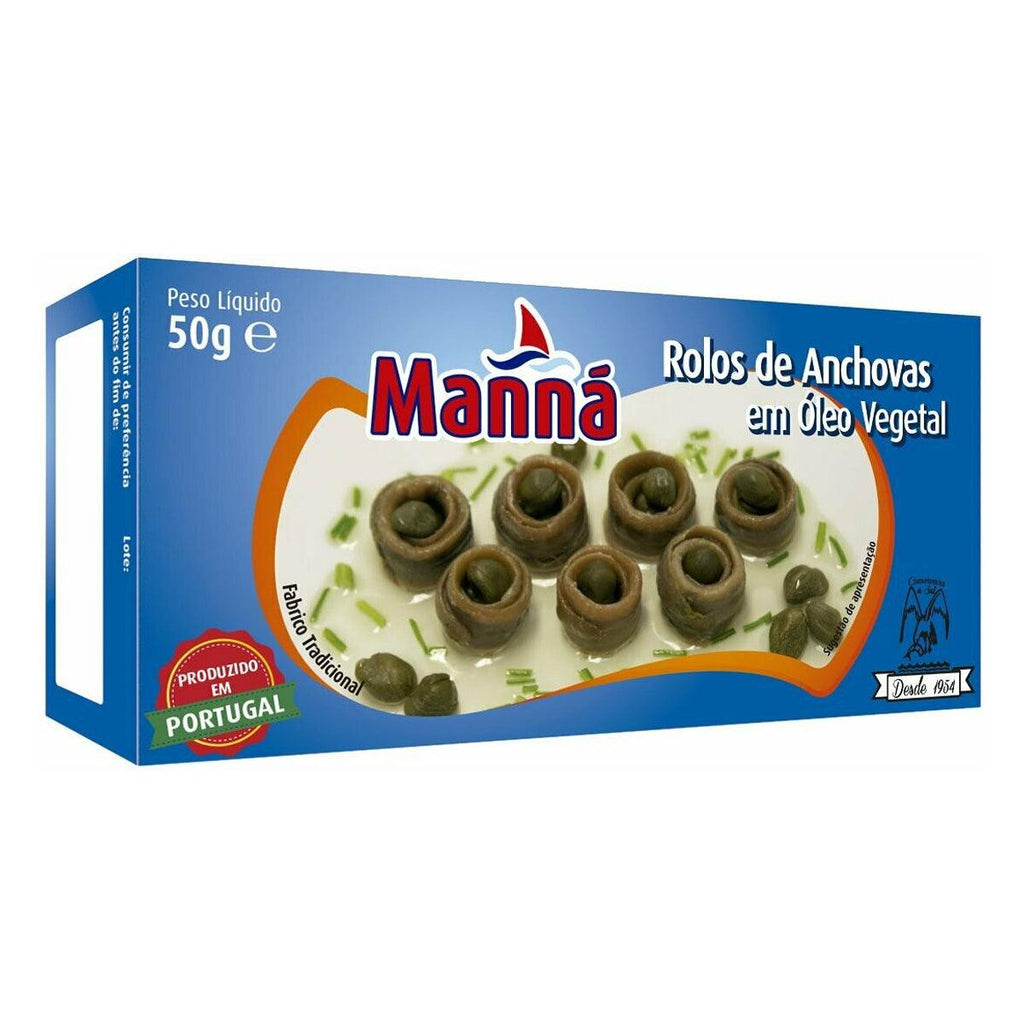 Manna Filete Anchova Oleo 1.76oz - Seabra Foods Online