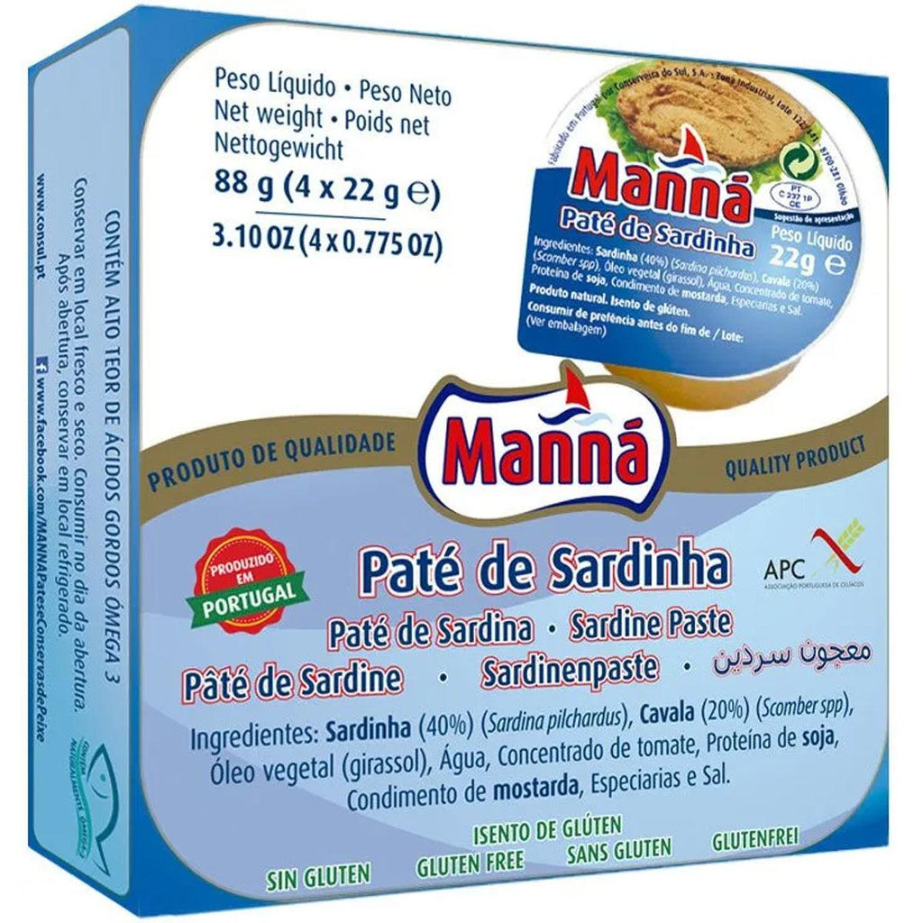 Manna Pate Sardinhas 4pk - Seabra Foods Online