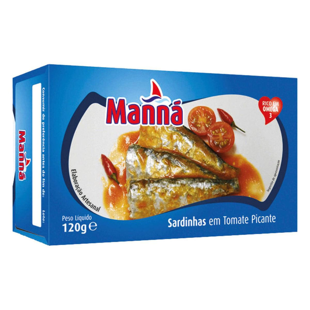 Manna Sardines in Tomato Hot Sce 4.23oz - Seabra Foods Online