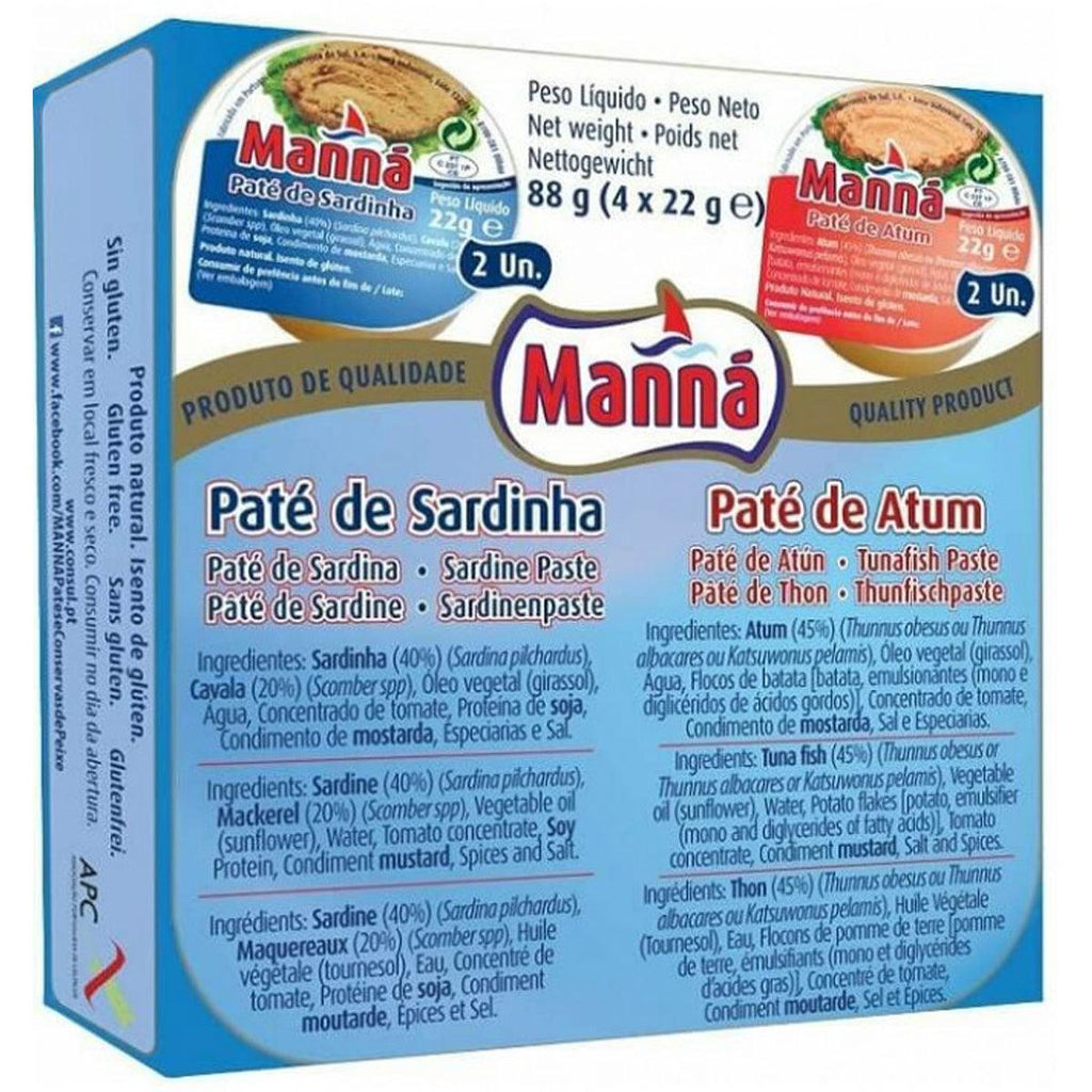 Manna Sardinha & Atum Pate 3.10oz - Seabra Foods Online
