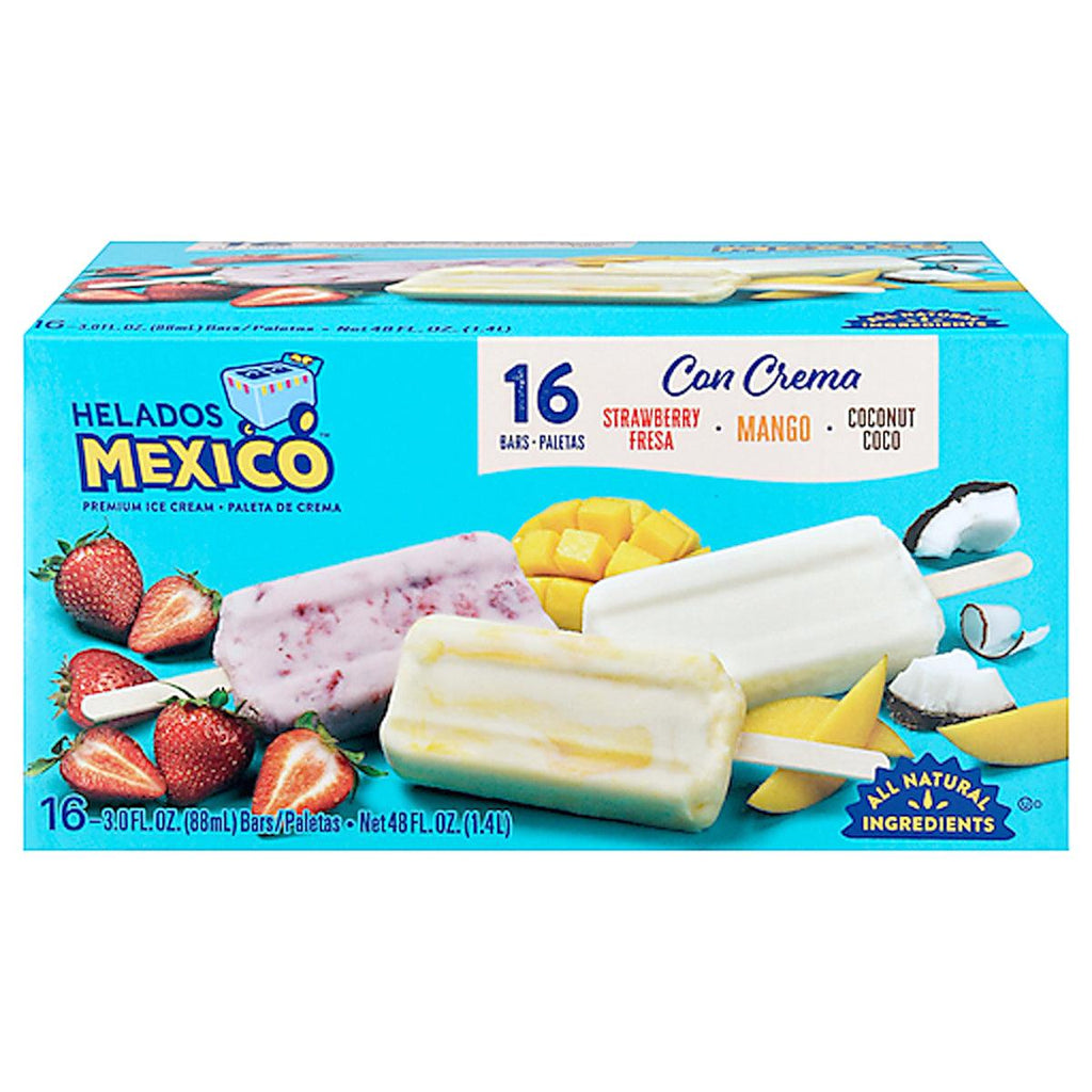 Mexico I.C Bars Strw/C/Mango 16Pk - Seabra Foods Online