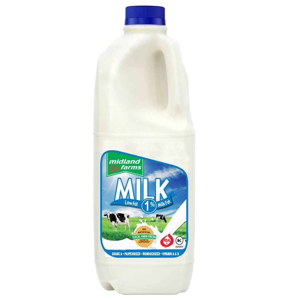 Midland Farms 1% Low Fat Milk 32floz - Seabra Foods Online