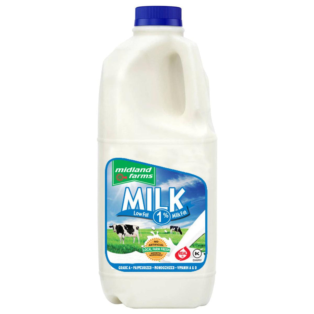 Midland Farms 1% Low Fat Milk 64floz - Seabra Foods Online