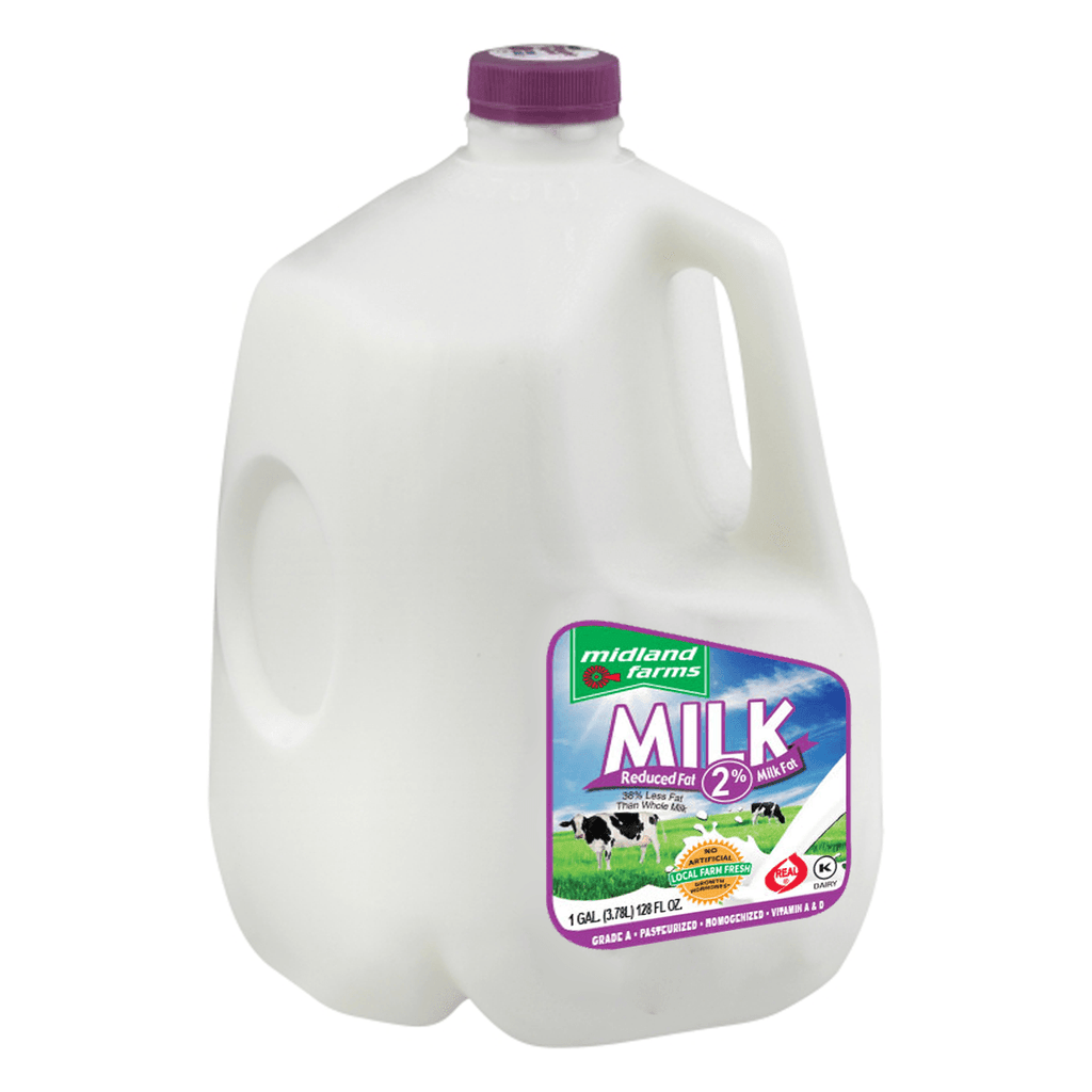 Midland Farms 2% Red Fat Milk 1gal - Seabra Foods Online