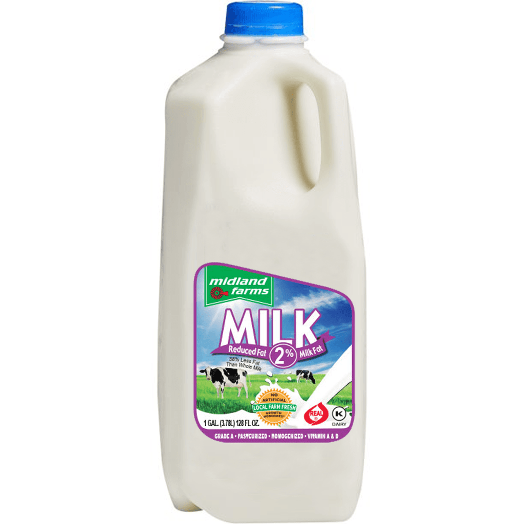 Midland Farms 2% Red Fat Milk 64floz - Seabra Foods Online