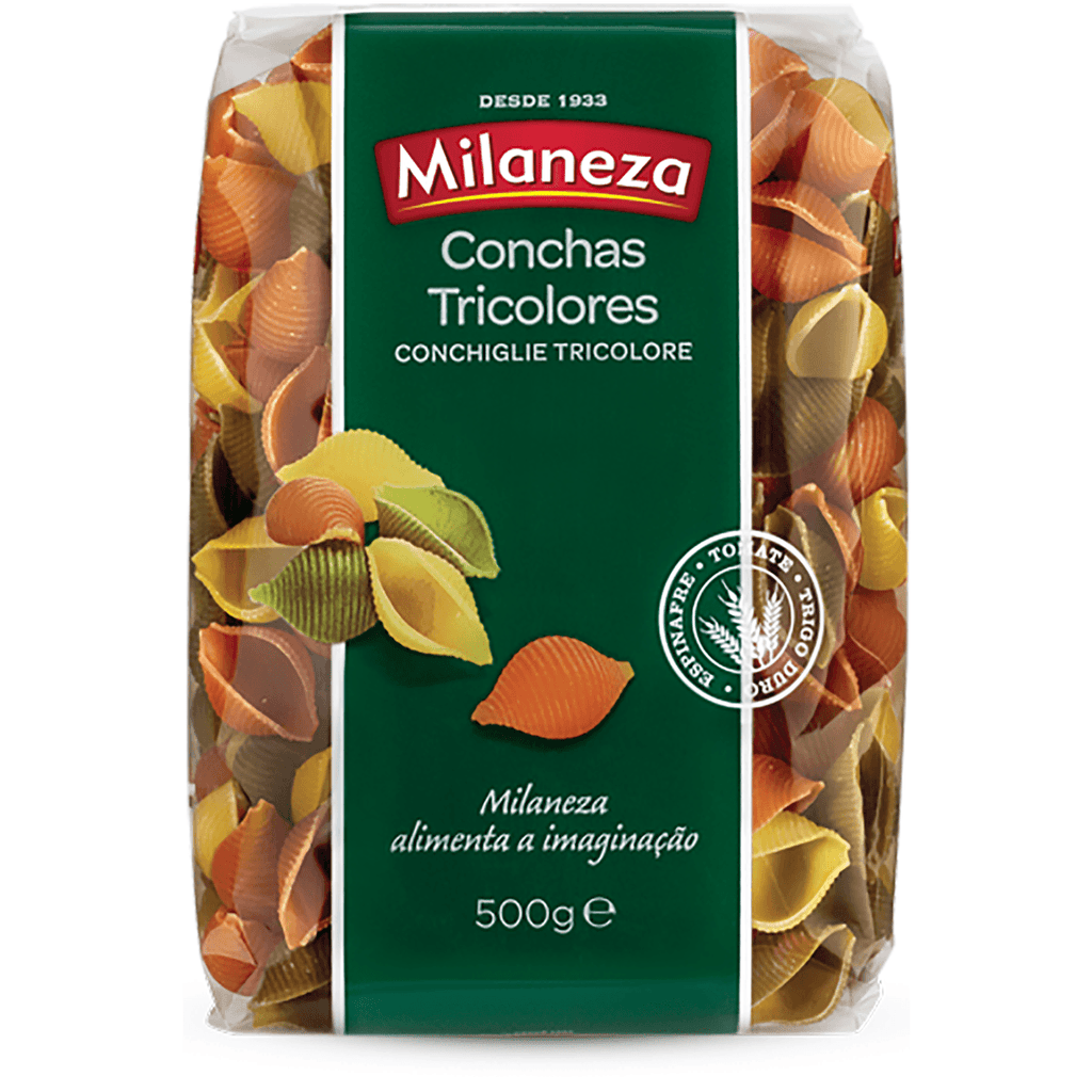 Milaneza Conchas Tricolores 17.6oz - Seabra Foods Online