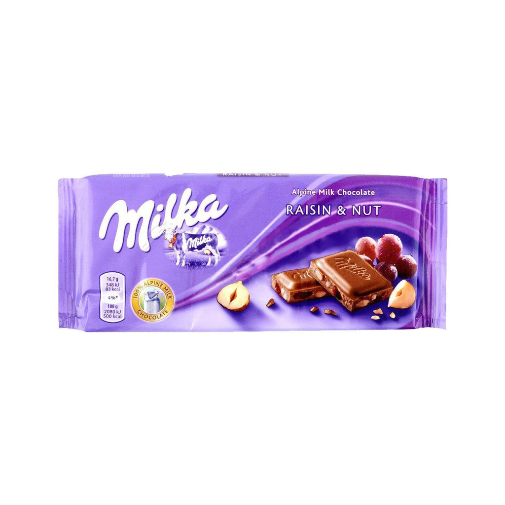 Milka Raisin&Nut Chocolate - Seabra Foods Online