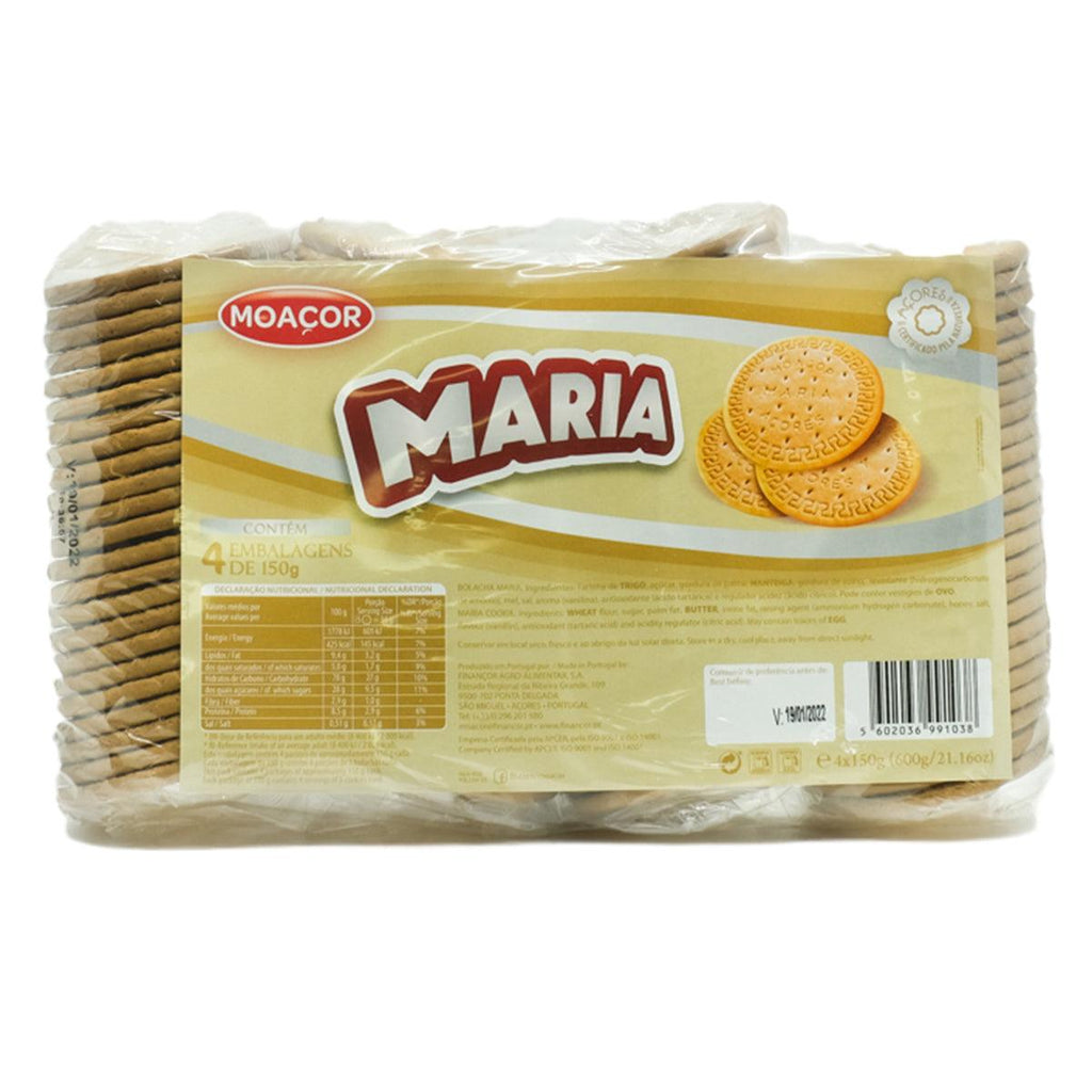 Moacor Bolacha Maria 4pk 600g - Seabra Foods Online