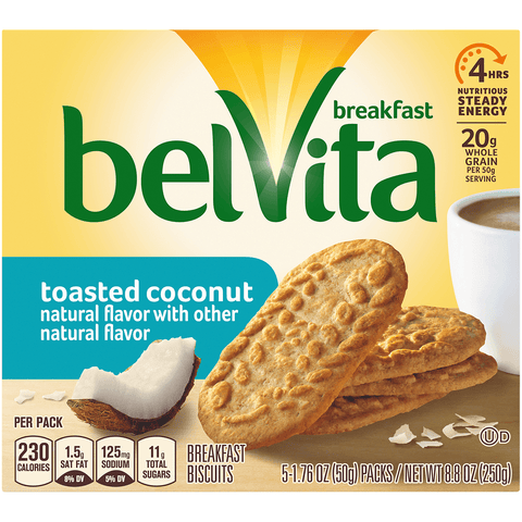 Nabisco Belvita Toasted Coconut 8.8oz - Seabra Foods Online