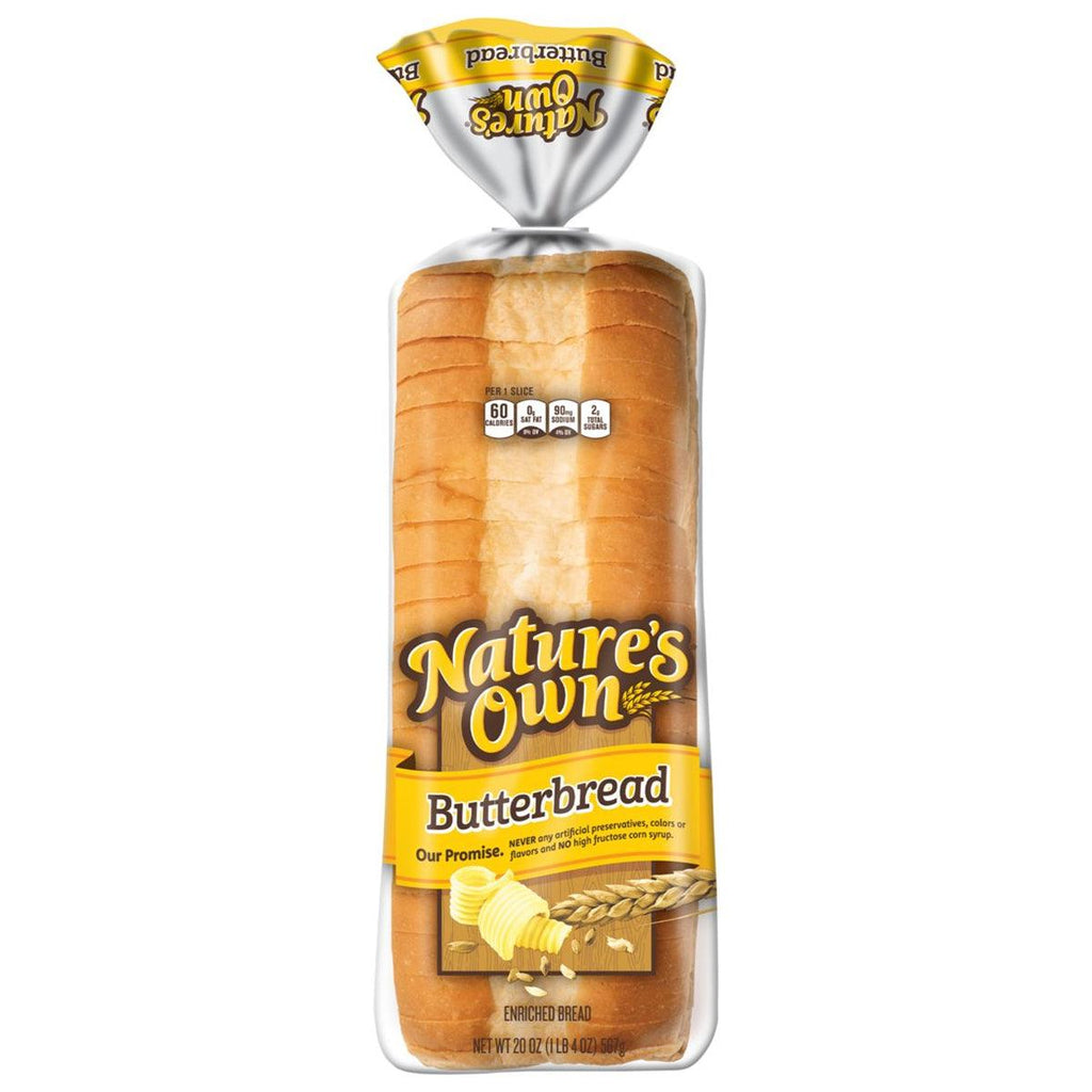 Natures Own Butter Top Bread 20oz - Seabra Foods Online