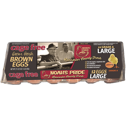 Noahs Pride Cage Free Large Brown Eggs 1dz - Seabra Foods Online