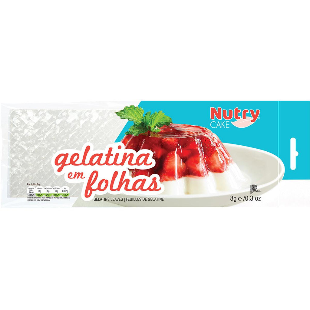 Nutry Gelatina em Folhas Brancas .30oz - Seabra Foods Online