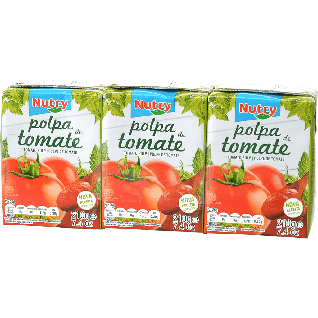 Nutry Polpa de Tomate 3pk 7.39oz - Seabra Foods Online