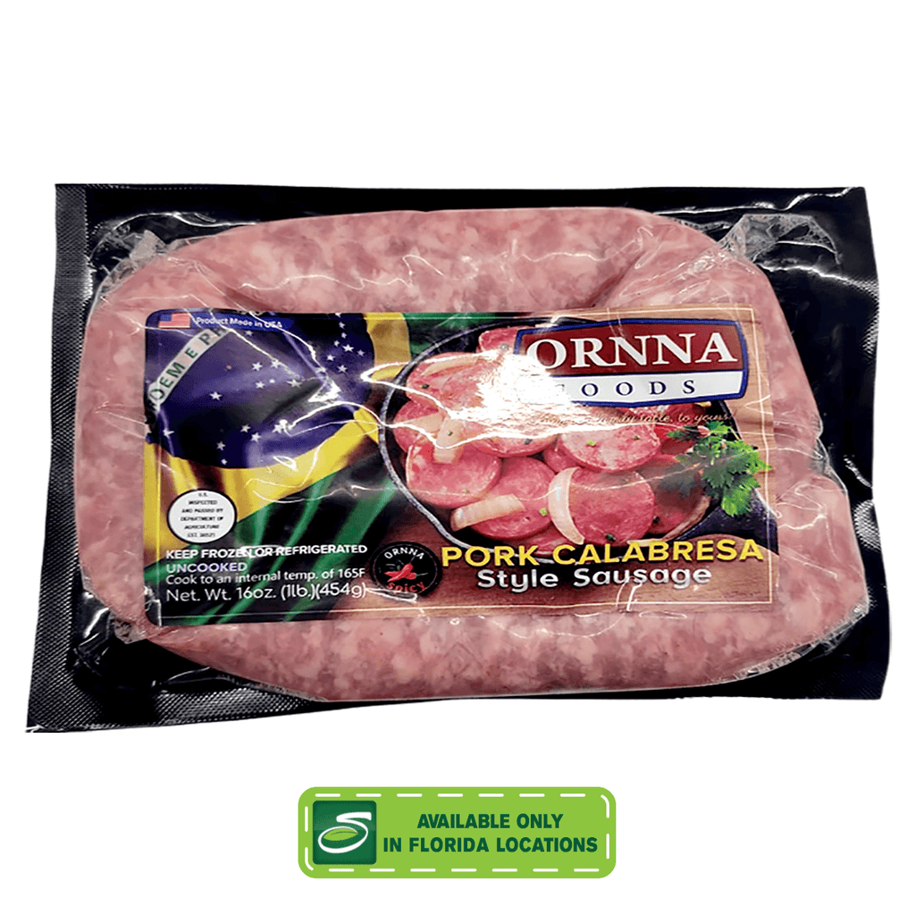 Ornna Pork Calabresa Spicy Sausage 16oz - Seabra Foods Online
