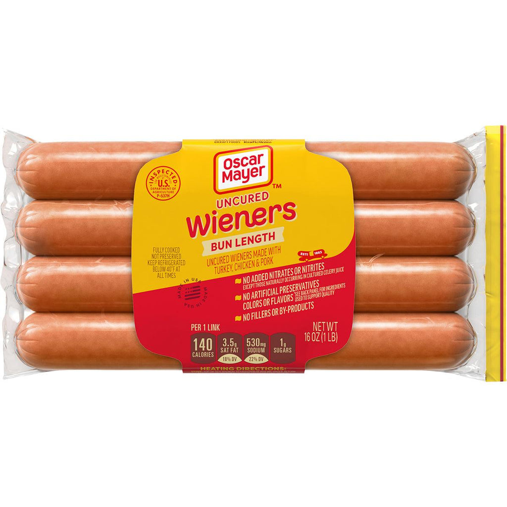 Oscar Mayer Bun Lenght Hot Dogs 16oz - Seabra Foods Online