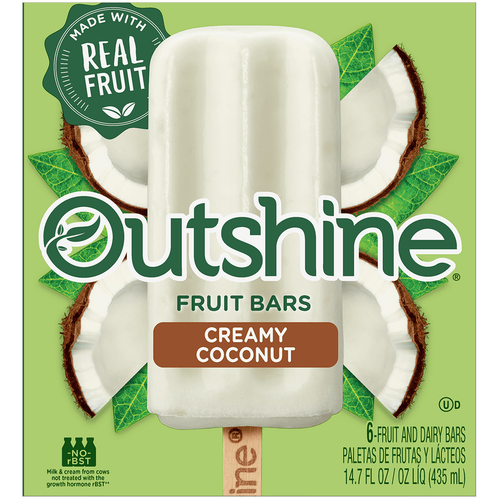 Outshine Creamy Coconut Bar 6 Ct - Seabra Foods Online