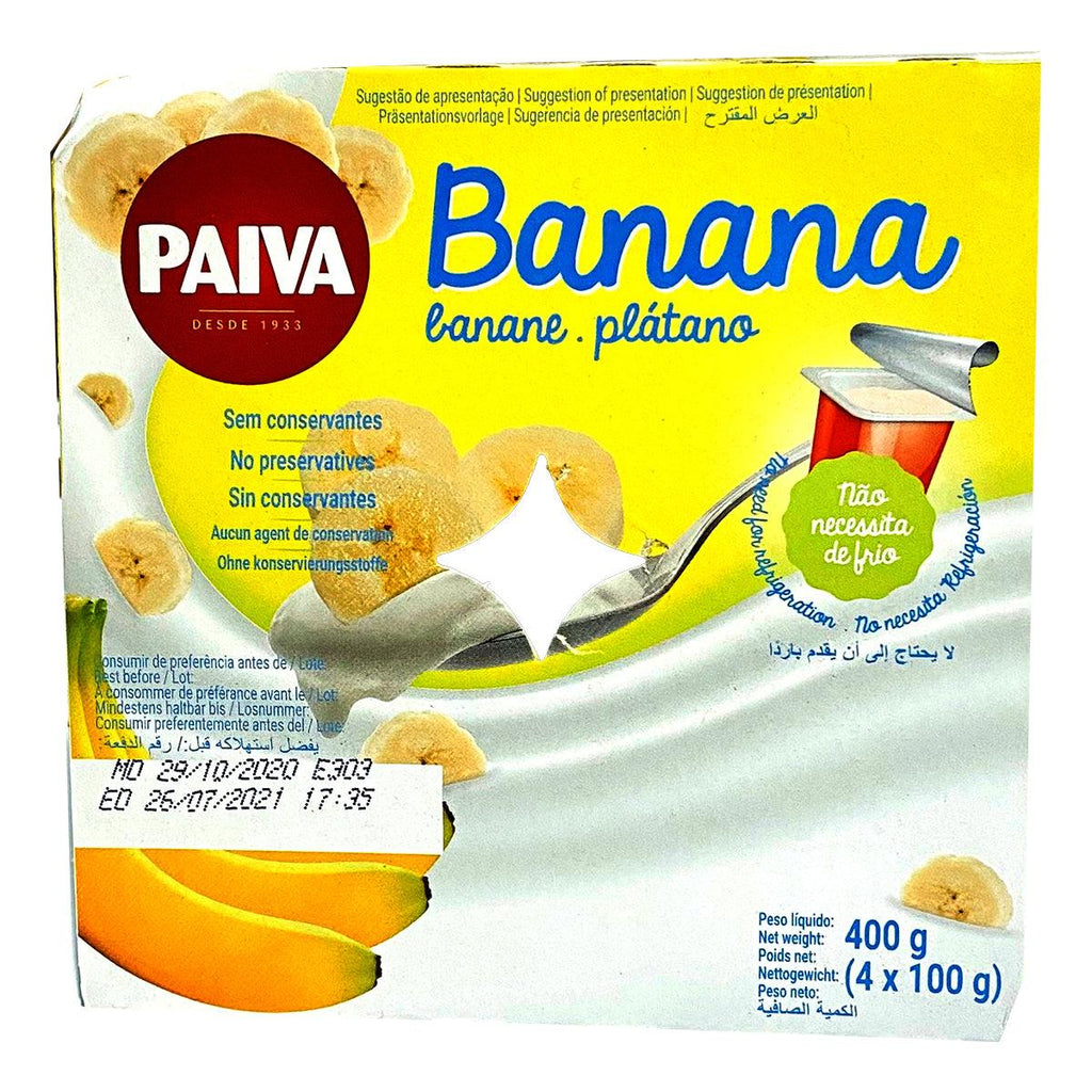 Paiva Sobremesa Lactea Banana 4pK - Seabra Foods Online