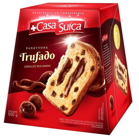 Panettone Chocolate Trufado Casa Suiça 500g - Seabra Foods Online