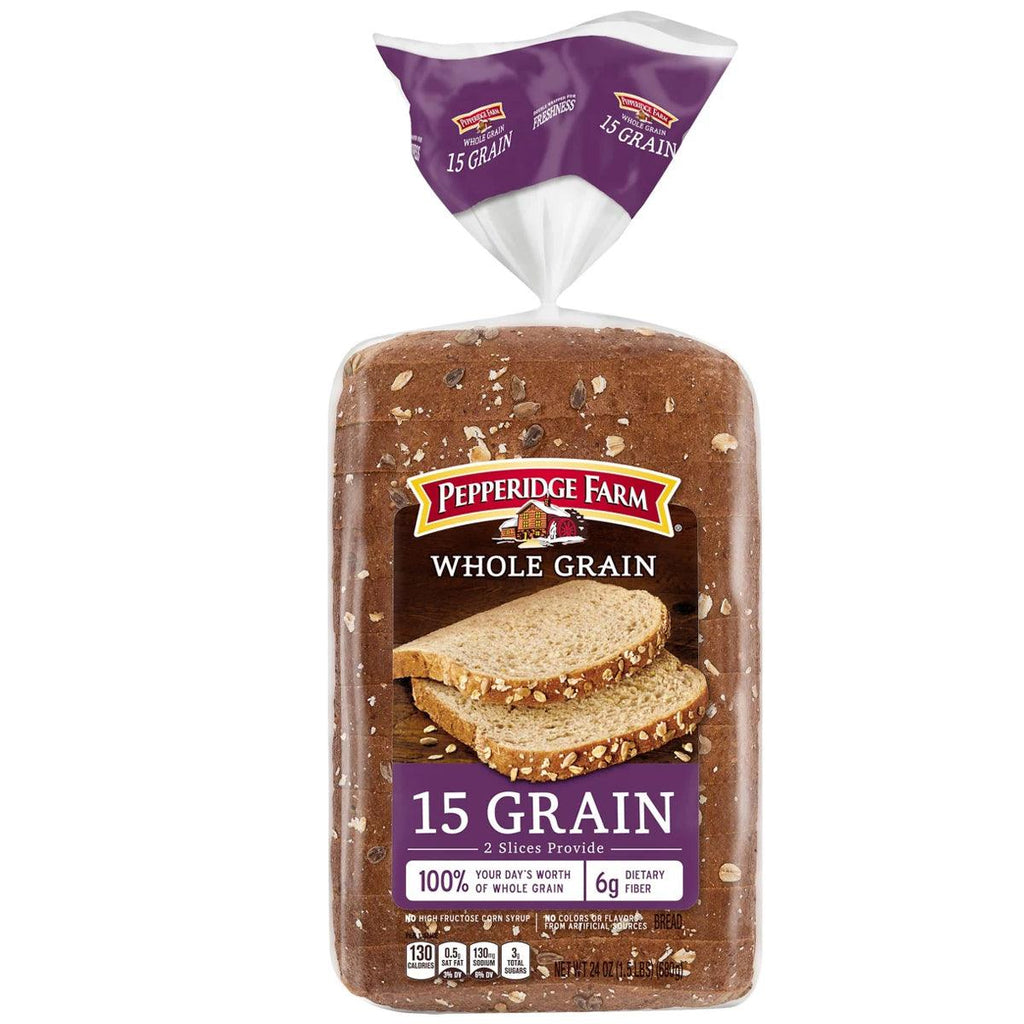 Pep.Farms 15 Grains Bread 24 oz - Seabra Foods Online