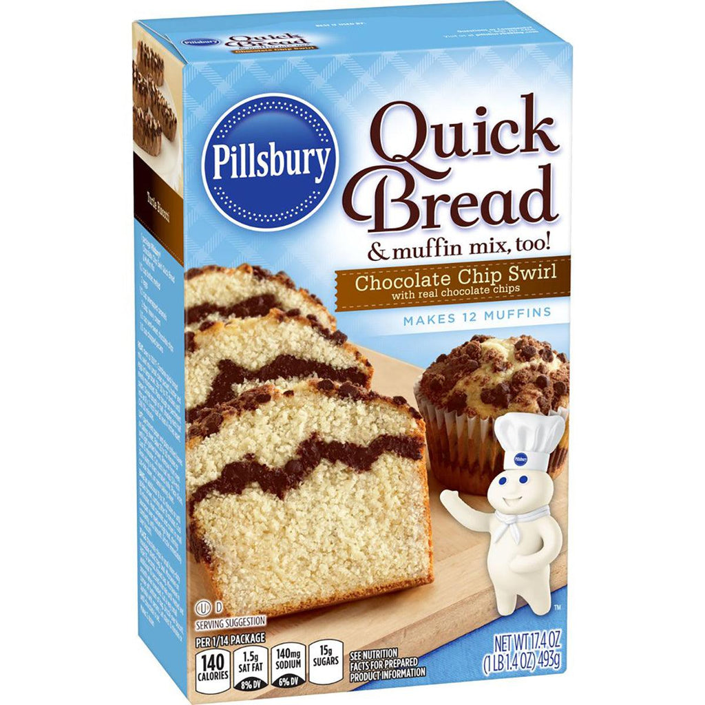 Pillsbury Choc Chip Quick Bread 17.4z - Seabra Foods Online
