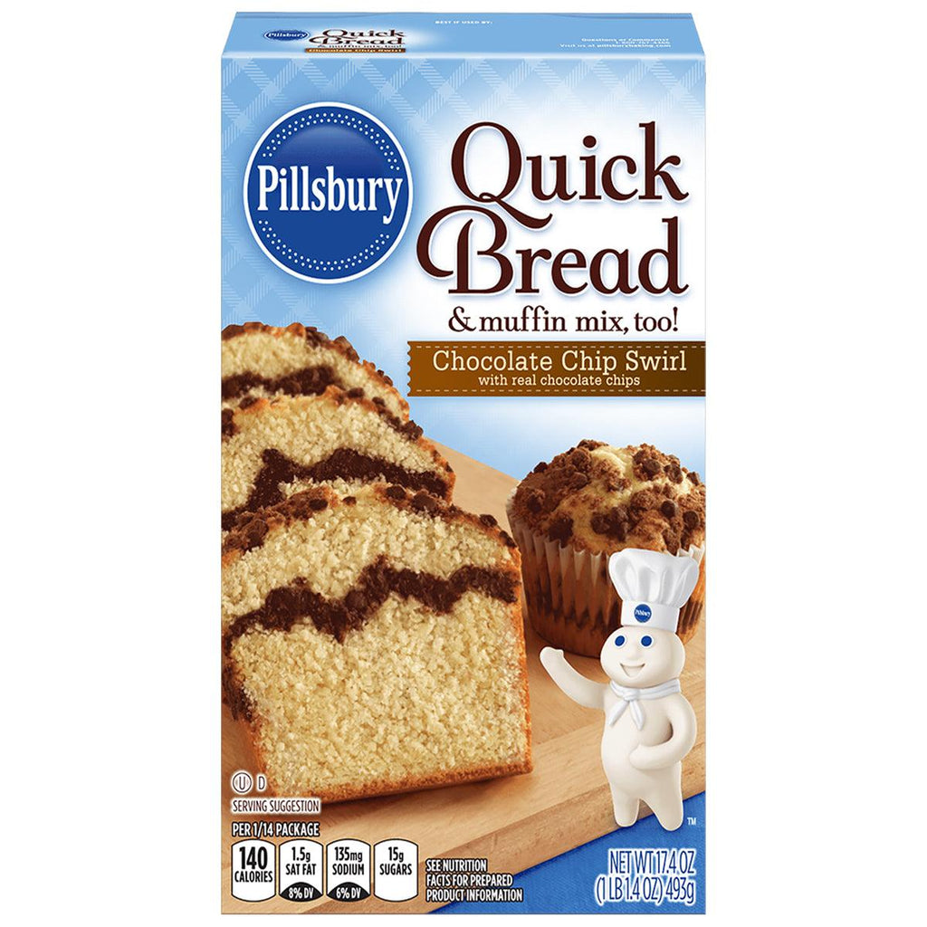 Pillsbury Choc Chip Quik Bread 17.4oz - Seabra Foods Online